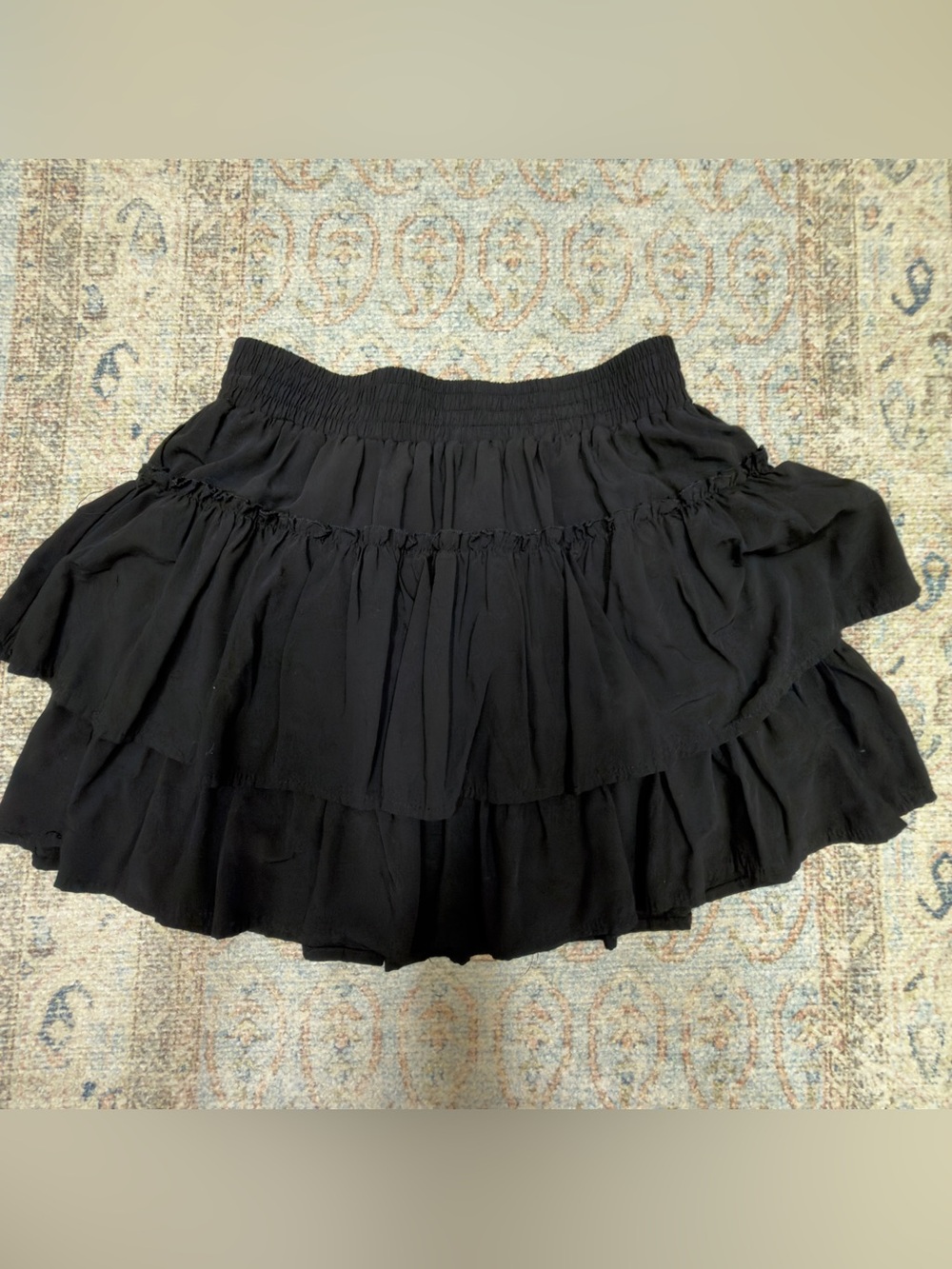 Black Tiered Mini Skirt size small
